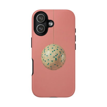 Disco Ball Tough Phone Case — Retro Pink Protective iPhone Cover