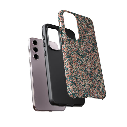 Speckled Pink & Teal Tough Phone Case — Durable Protective Cover