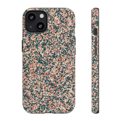 Glitter Speckle Tough Phone Case — Pink & Teal Protective Cover
