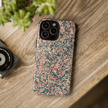 Glitter Speckle Tough Phone Case — Pink & Teal Protective Cover