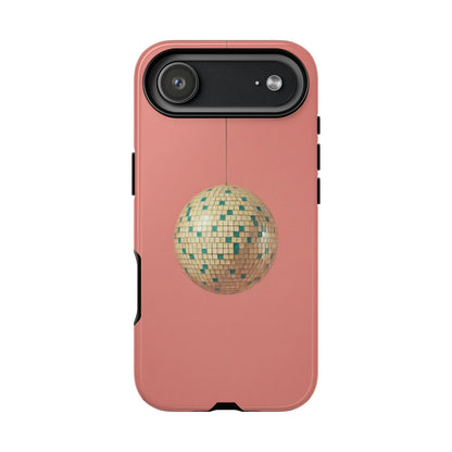 Disco Ball Tough Phone Case — Retro Pink Protective iPhone Cover