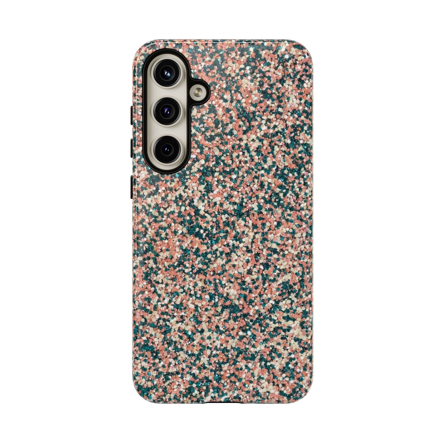 Speckled Pink & Teal Tough Phone Case — Durable Protective Cover
