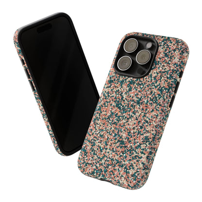 Glitter Speckle Tough Phone Case — Pink & Teal Protective Cover