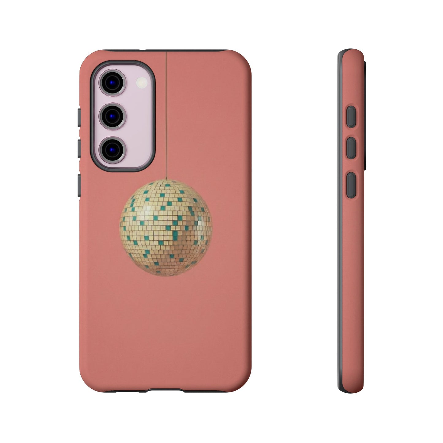 Disco Ball Tough Phone Case — Retro Pink Protective Cover