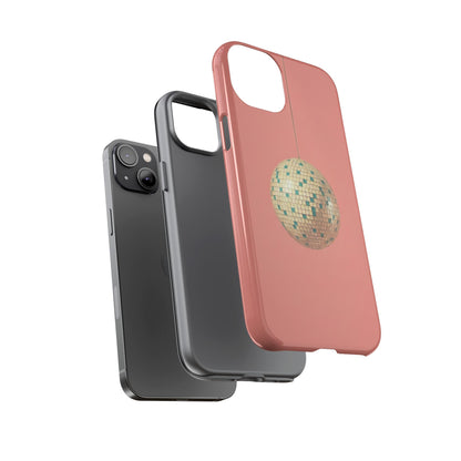 Disco Ball Tough Phone Case — Retro Pink Protective iPhone Cover