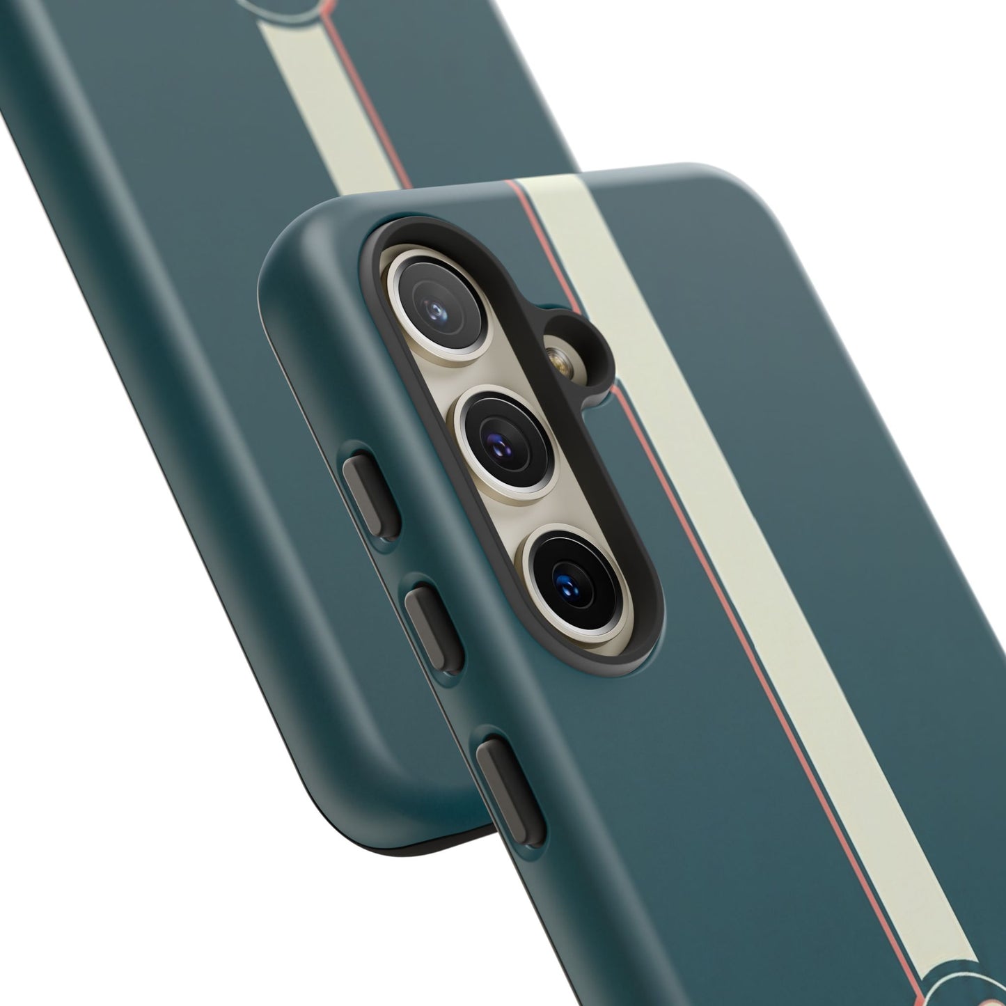 Racing Stripe Phone Case - Retro Teal with Number 86