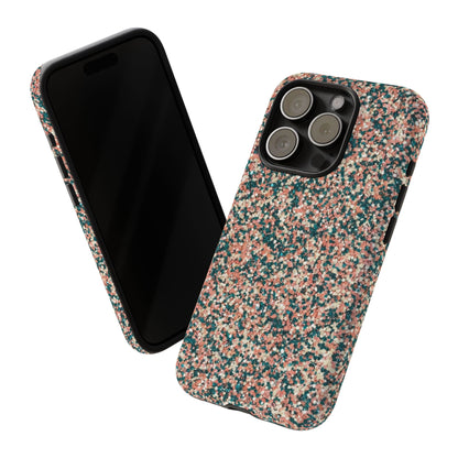 Glitter Speckle Tough Phone Case — Pink & Teal Protective Cover