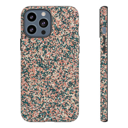 Glitter Speckle Tough Phone Case — Pink & Teal Protective Cover