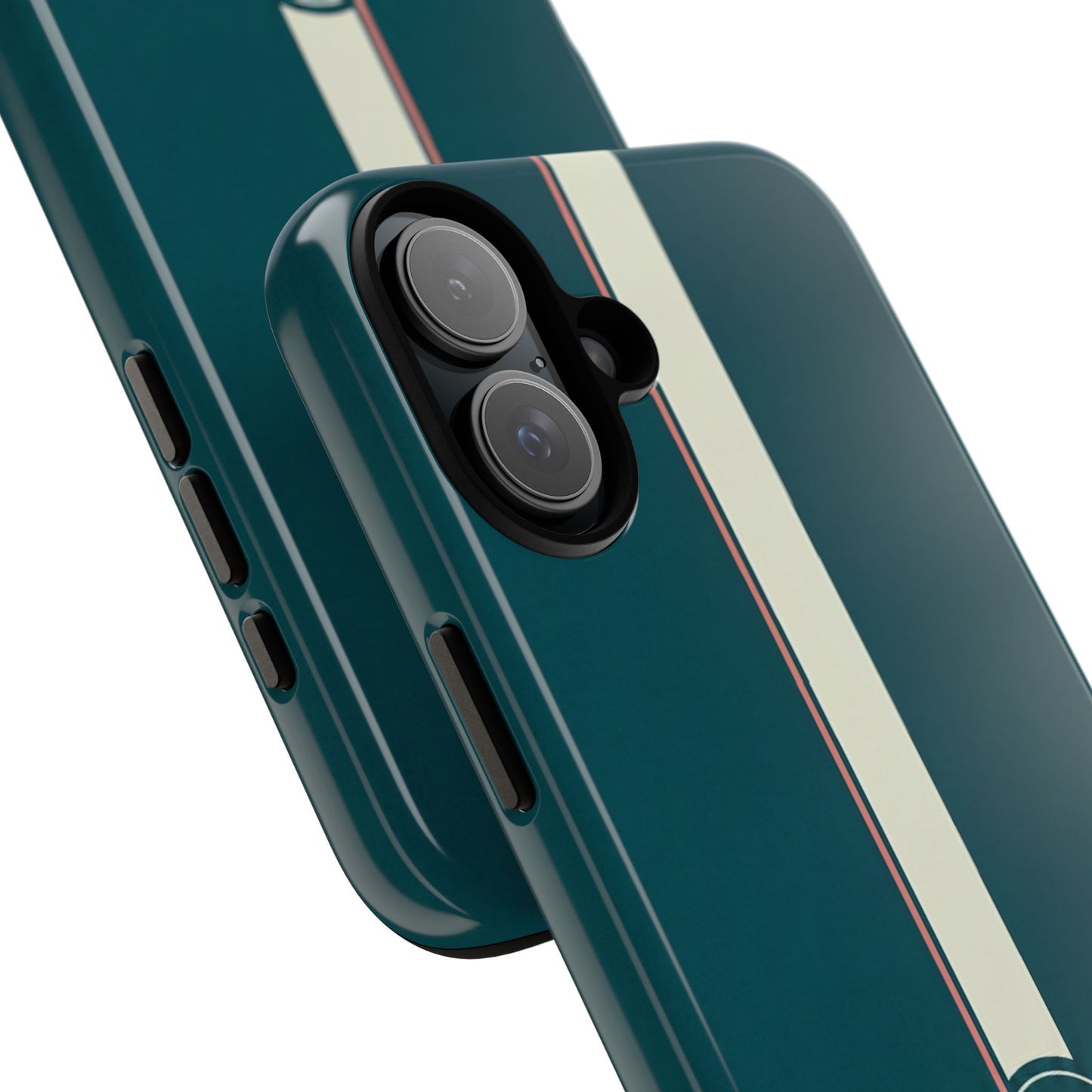 Racing Stripe Phone Case - Retro Teal with Number 86