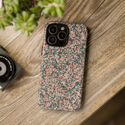Glitter Speckle Tough Phone Case — Pink & Teal Protective Cover