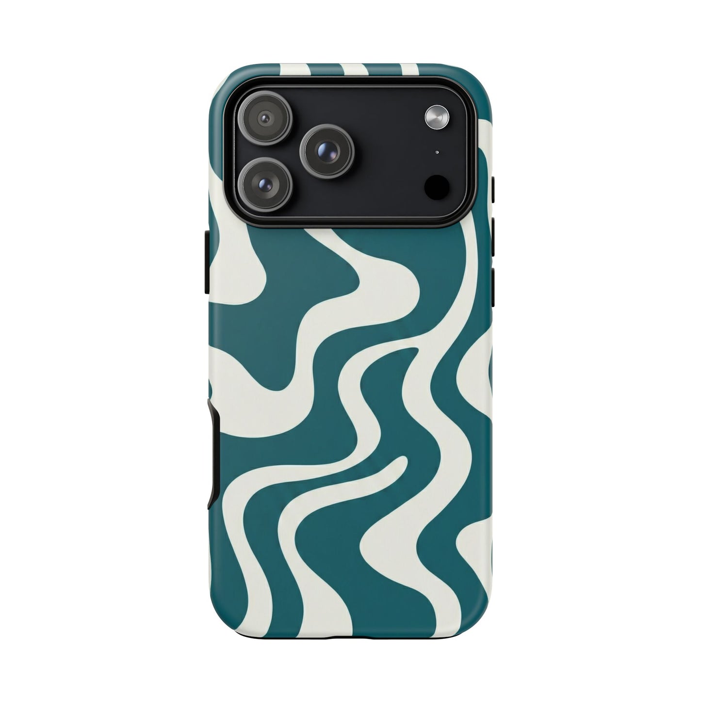 Teal Retro Swirl Tough Phone Case