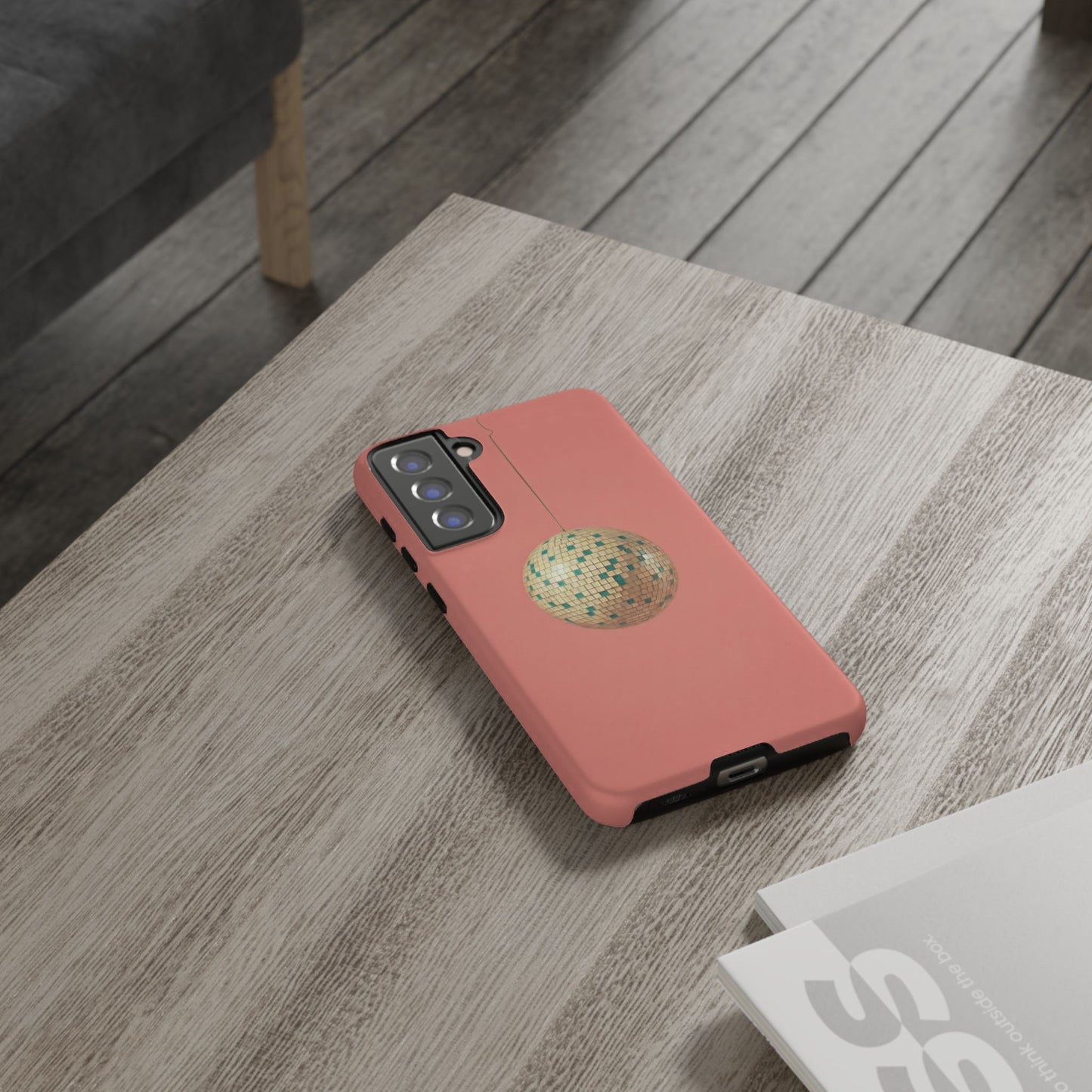 Disco Ball Tough Phone Case — Retro Pink Protective Cover