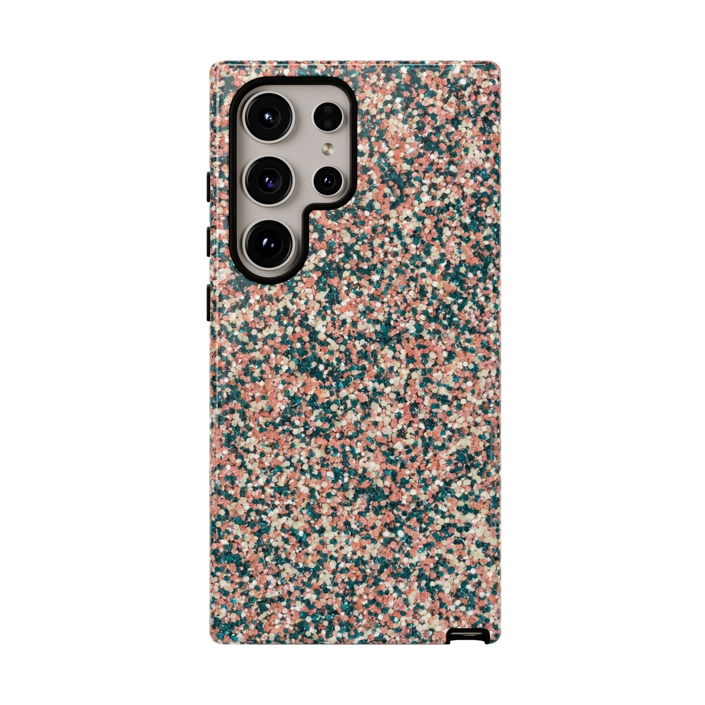 Speckled Pink & Teal Tough Phone Case — Durable Protective Cover