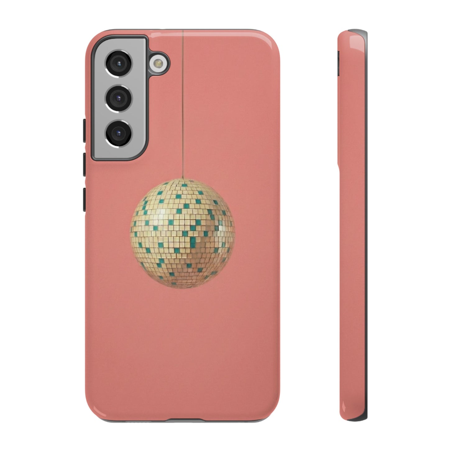 Disco Ball Tough Phone Case — Retro Pink Protective Cover