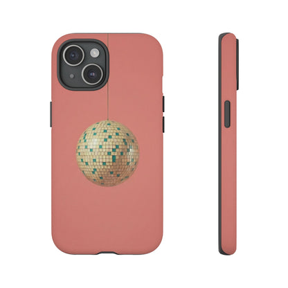 Disco Ball Tough Phone Case — Retro Pink Protective iPhone Cover
