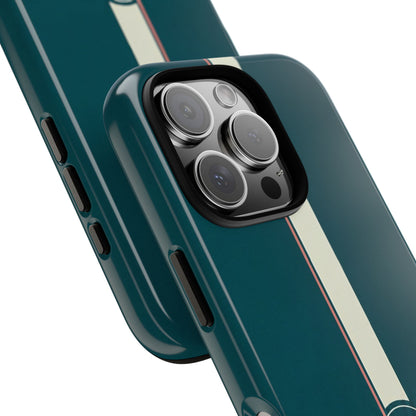 Racing Stripe Phone Case - Retro Teal with Number 86