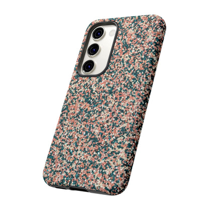 Speckled Pink & Teal Tough Phone Case — Durable Protective Cover