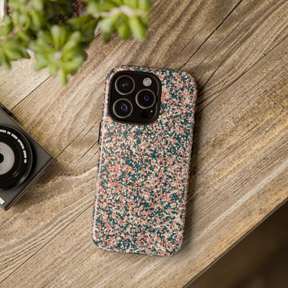 Glitter Speckle Tough Phone Case — Pink & Teal Protective Cover