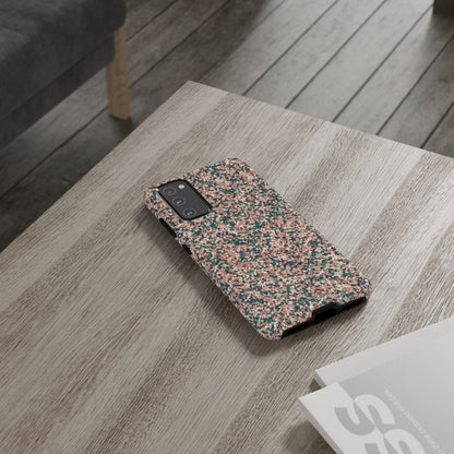 Speckled Pink & Teal Tough Phone Case — Durable Protective Cover