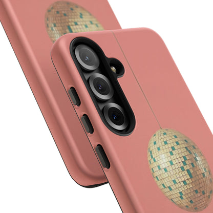 Disco Ball Tough Phone Case — Retro Pink Protective Cover