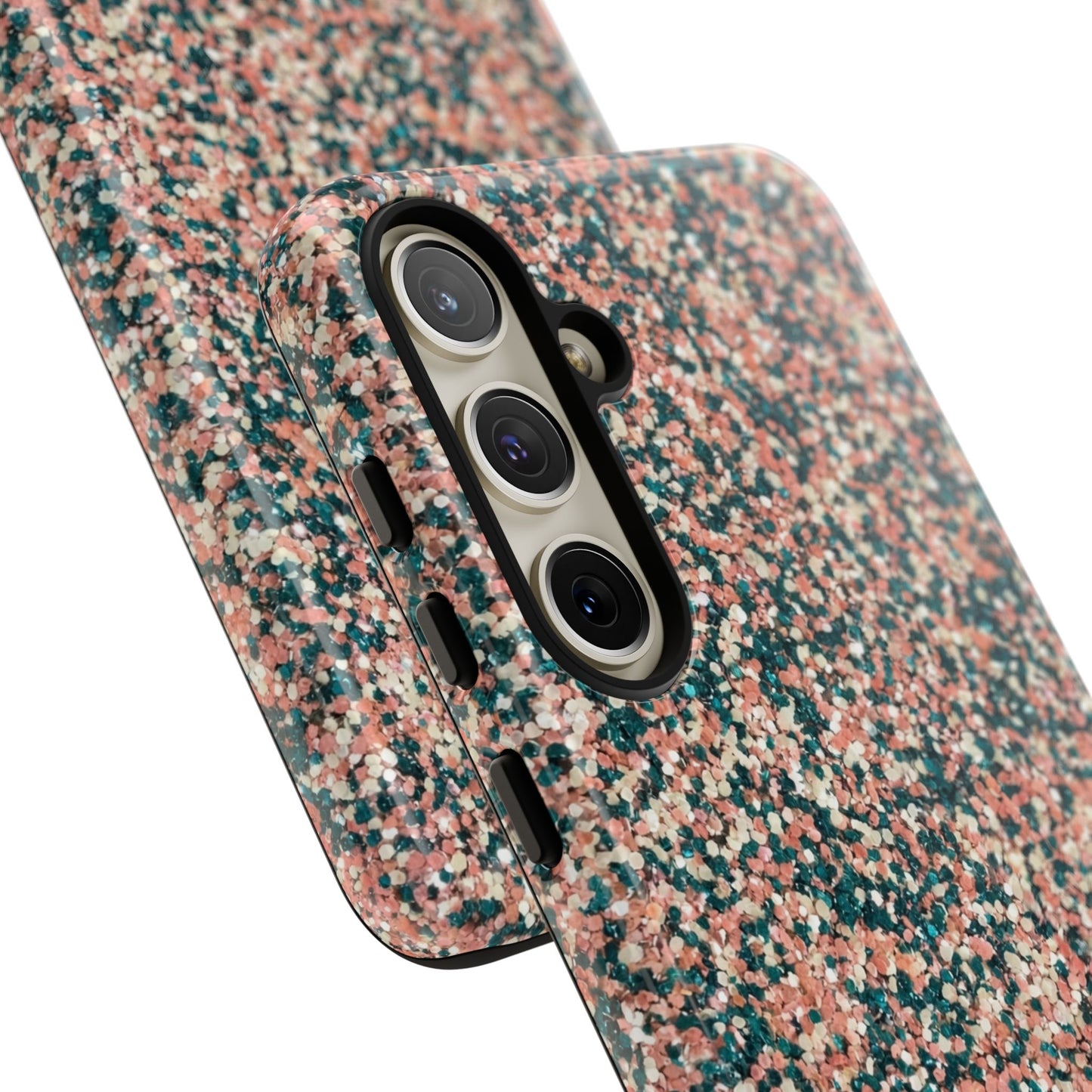 Speckled Pink & Teal Tough Phone Case — Durable Protective Cover