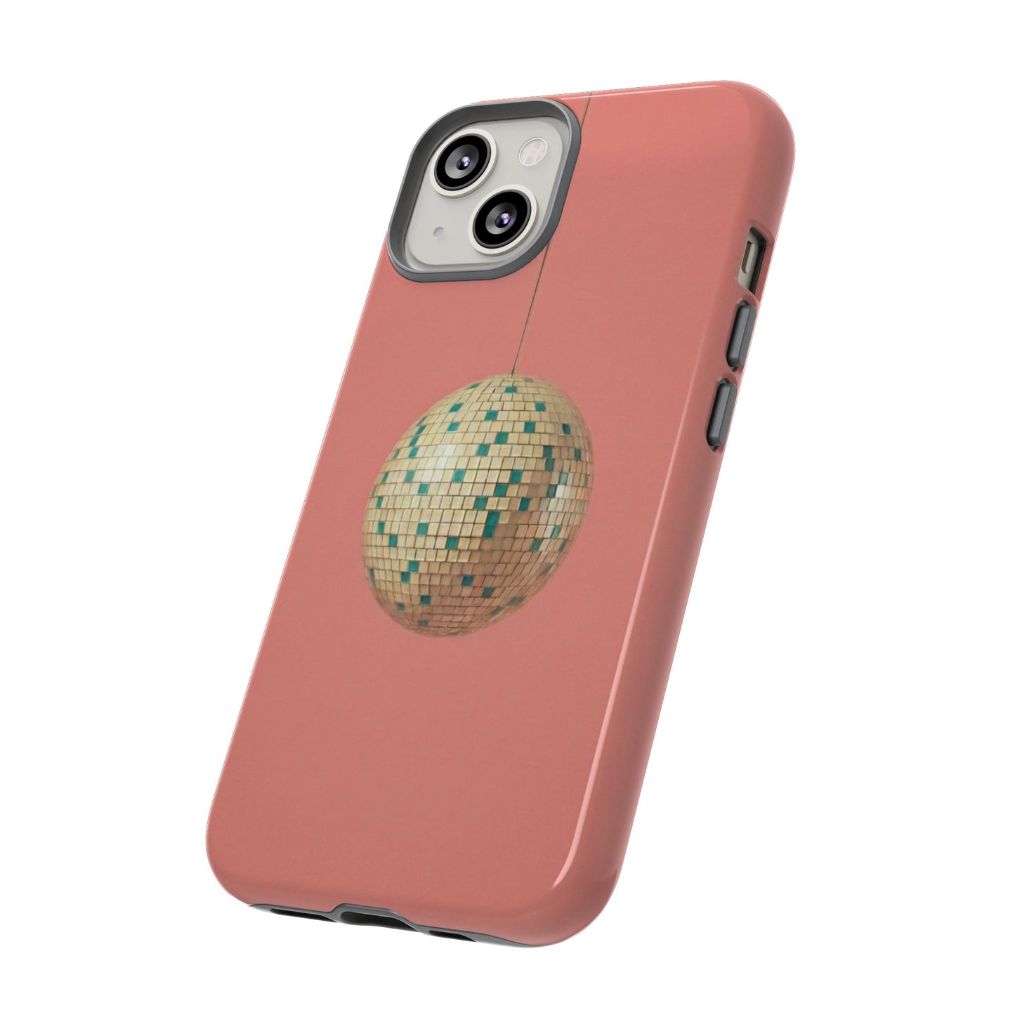 Disco Ball Tough Phone Case — Retro Pink Protective iPhone Cover