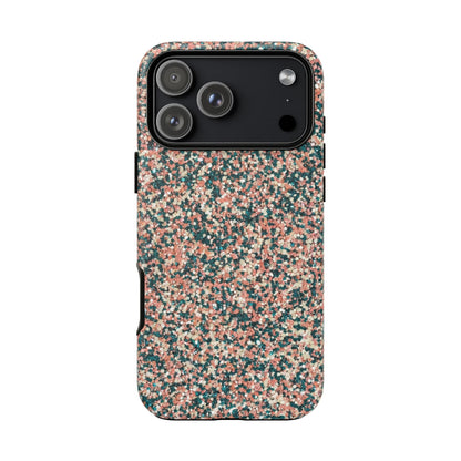 Glitter Speckle Tough Phone Case — Pink & Teal Protective Cover