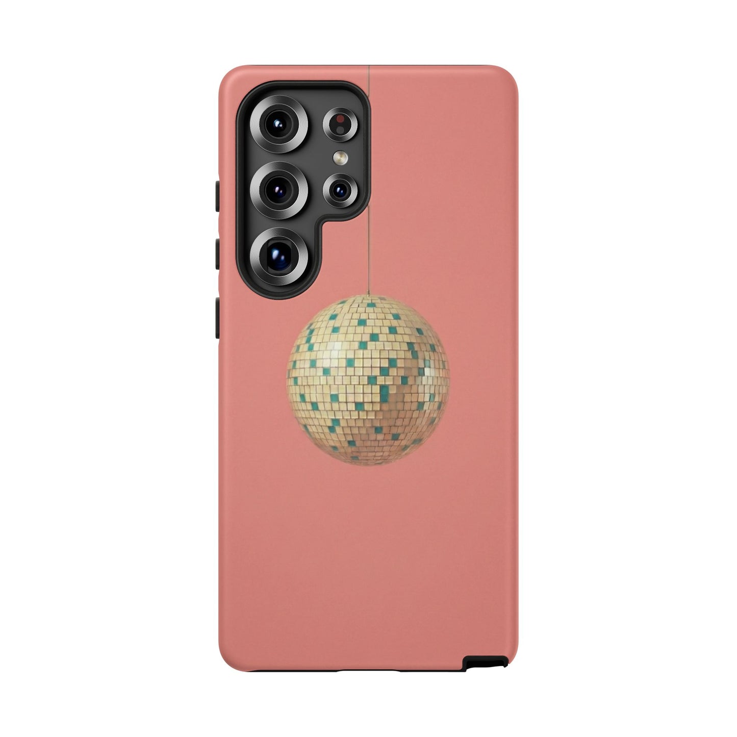 Disco Ball Tough Phone Case — Retro Pink Protective Cover