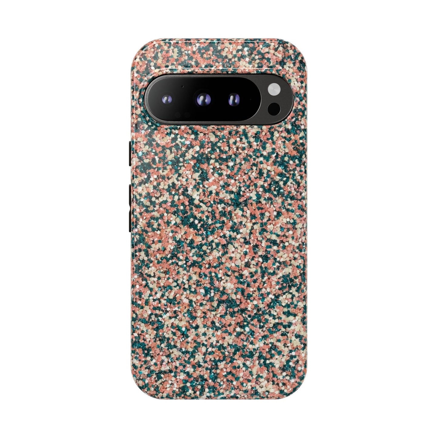 Speckled Confetti Tough Phone Case — Protective Floral Pink & Teal Design