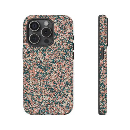 Glitter Speckle Tough Phone Case — Pink & Teal Protective Cover