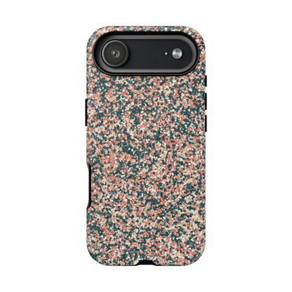 Glitter Speckle Tough Phone Case — Pink & Teal Protective Cover