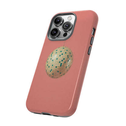 Disco Ball Tough Phone Case — Retro Pink Protective iPhone Cover