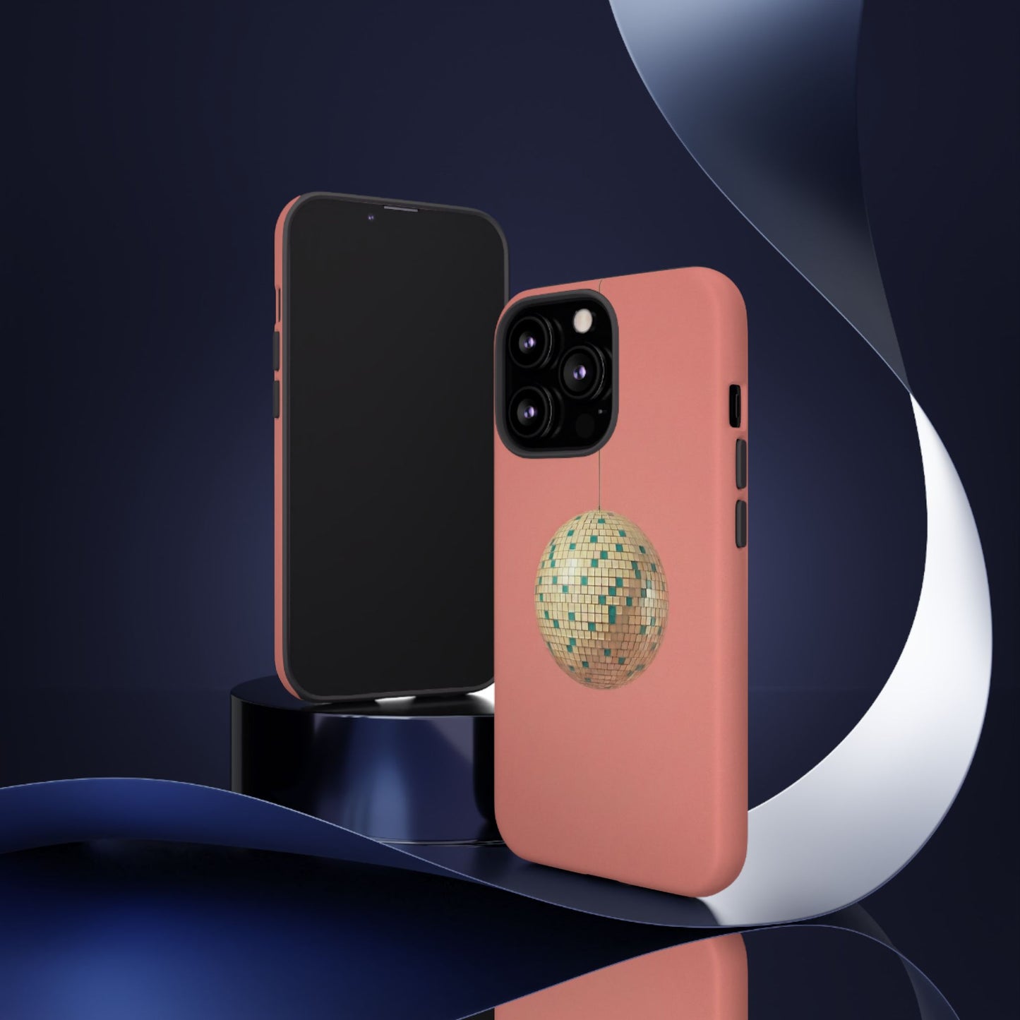 Disco Ball Tough Phone Case — Retro Pink Protective iPhone Cover