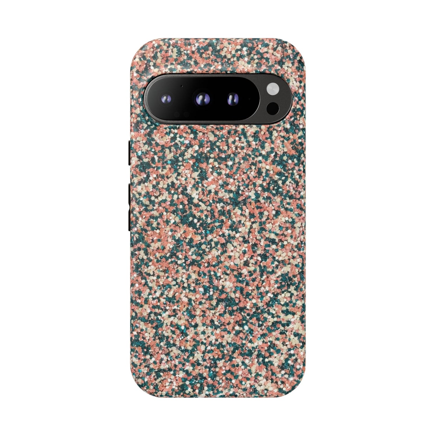 Speckled Confetti Tough Phone Case — Protective Floral Pink & Teal Design