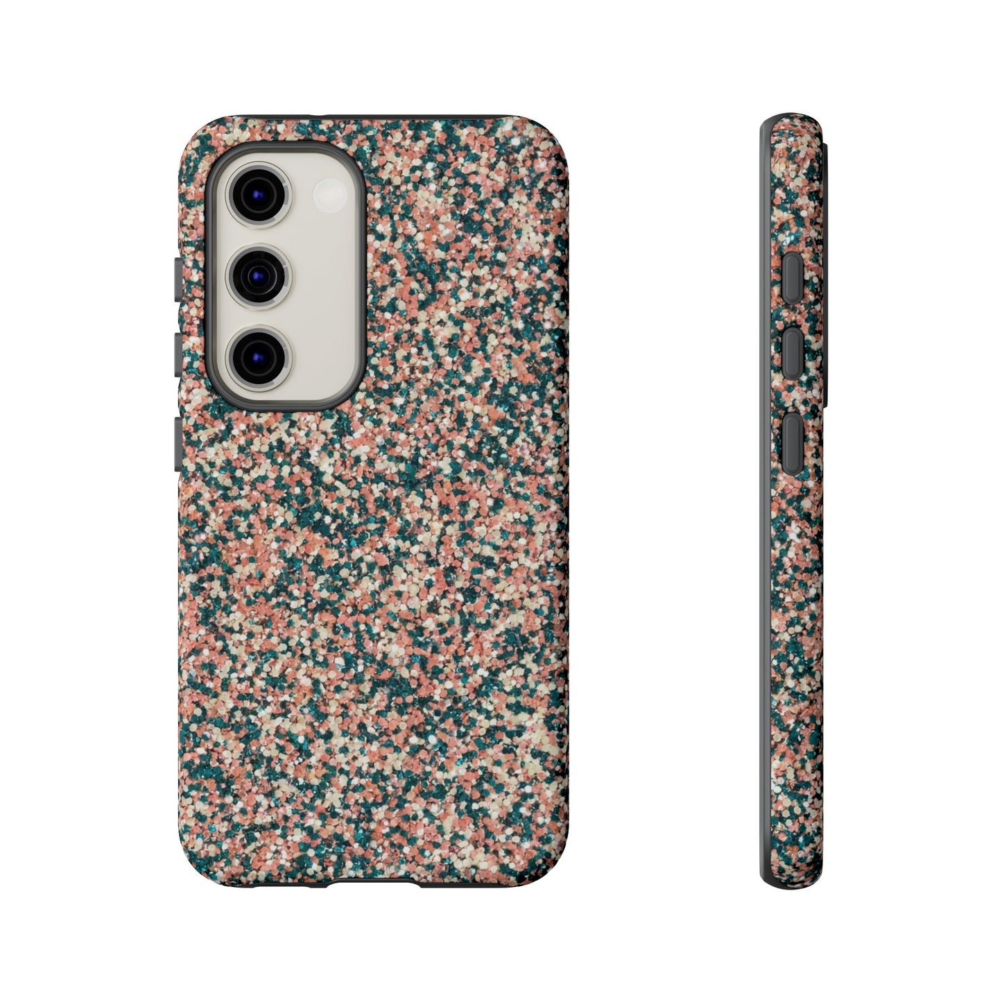 Speckled Pink & Teal Tough Phone Case — Durable Protective Cover