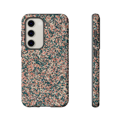 Speckled Pink & Teal Tough Phone Case — Durable Protective Cover
