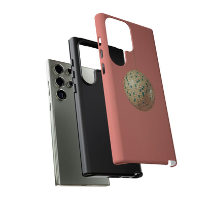 Disco Ball Tough Phone Case — Retro Pink Protective Cover