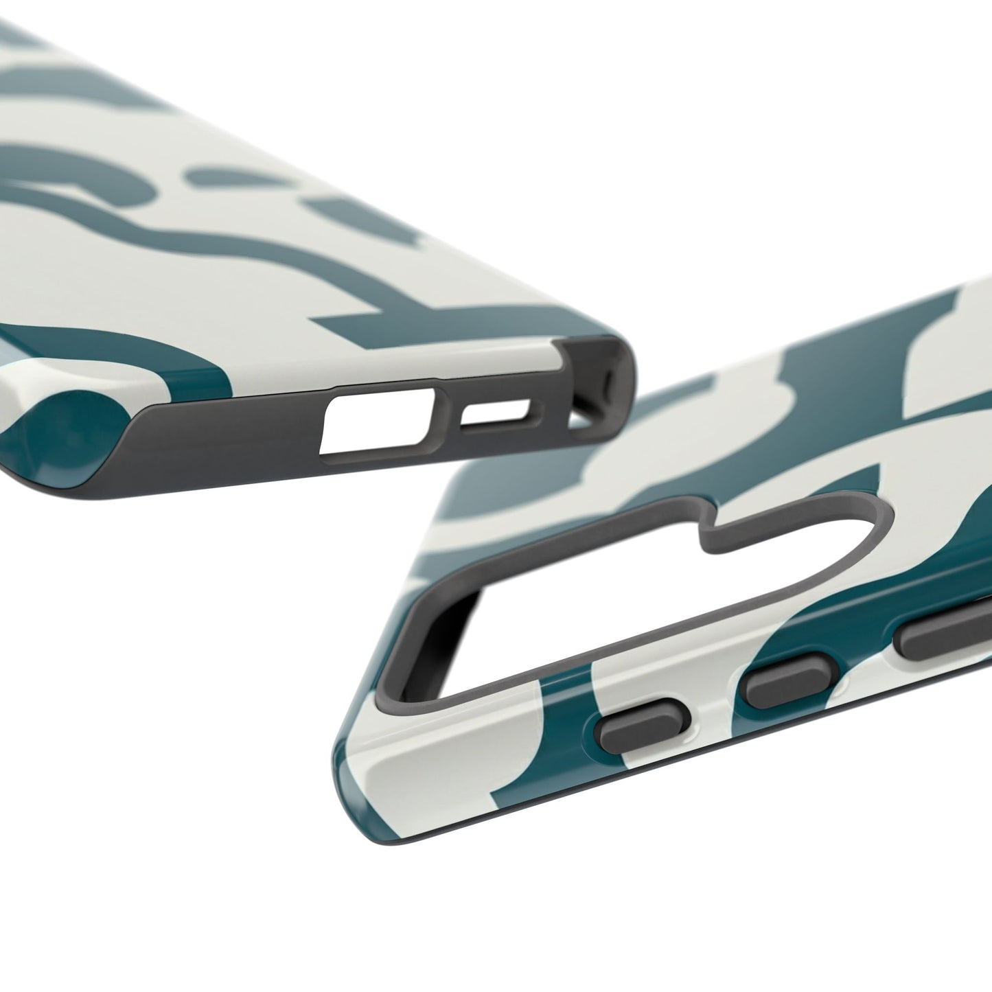 Abstract Teal Pattern Phone Case — Modern Geometric Tough Case