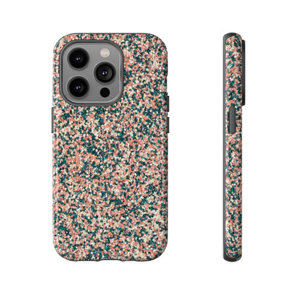 Glitter Speckle Tough Phone Case — Pink & Teal Protective Cover