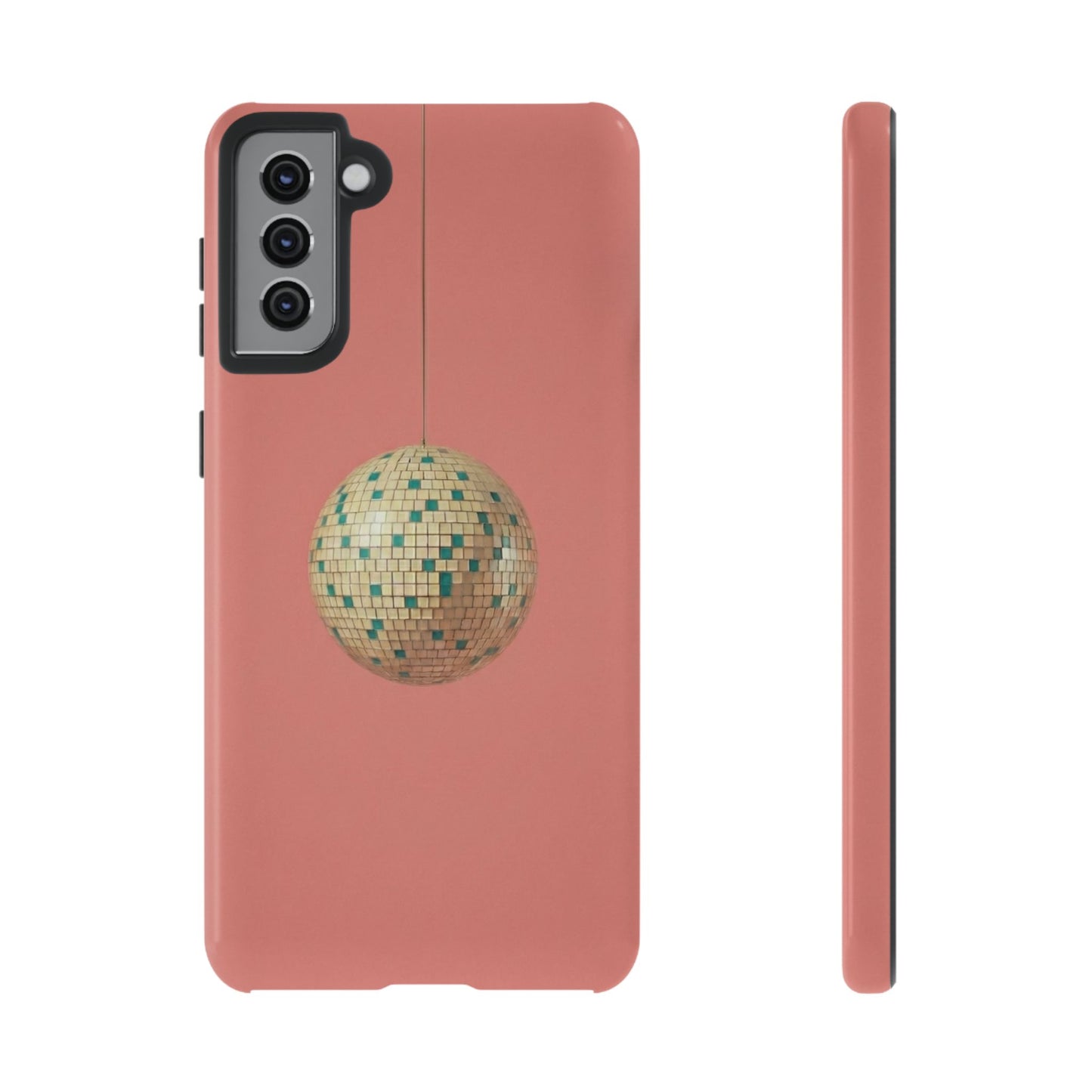 Disco Ball Tough Phone Case — Retro Pink Protective Cover