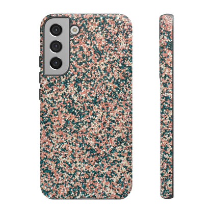Speckled Pink & Teal Tough Phone Case — Durable Protective Cover