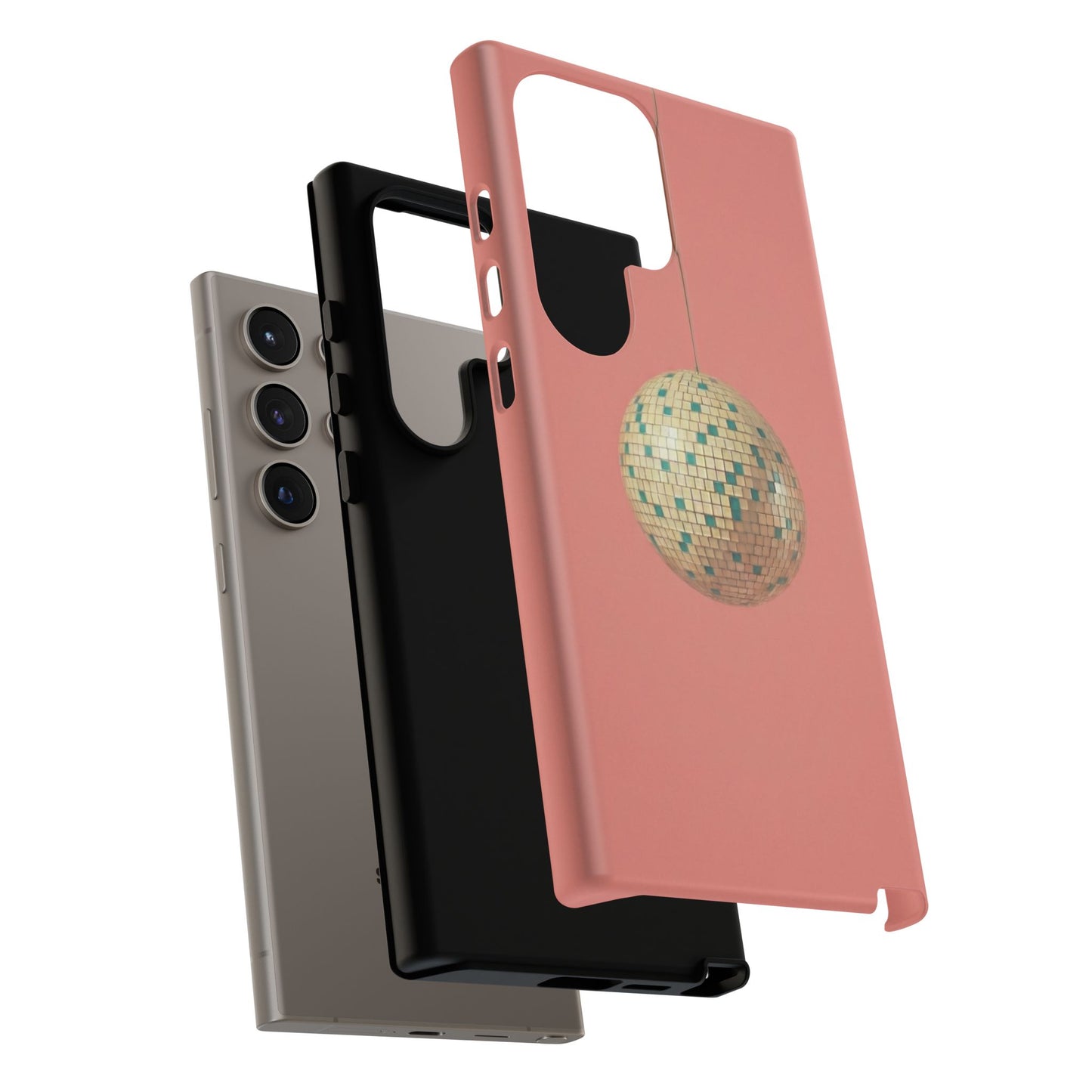 Disco Ball Tough Phone Case — Retro Pink Protective Cover