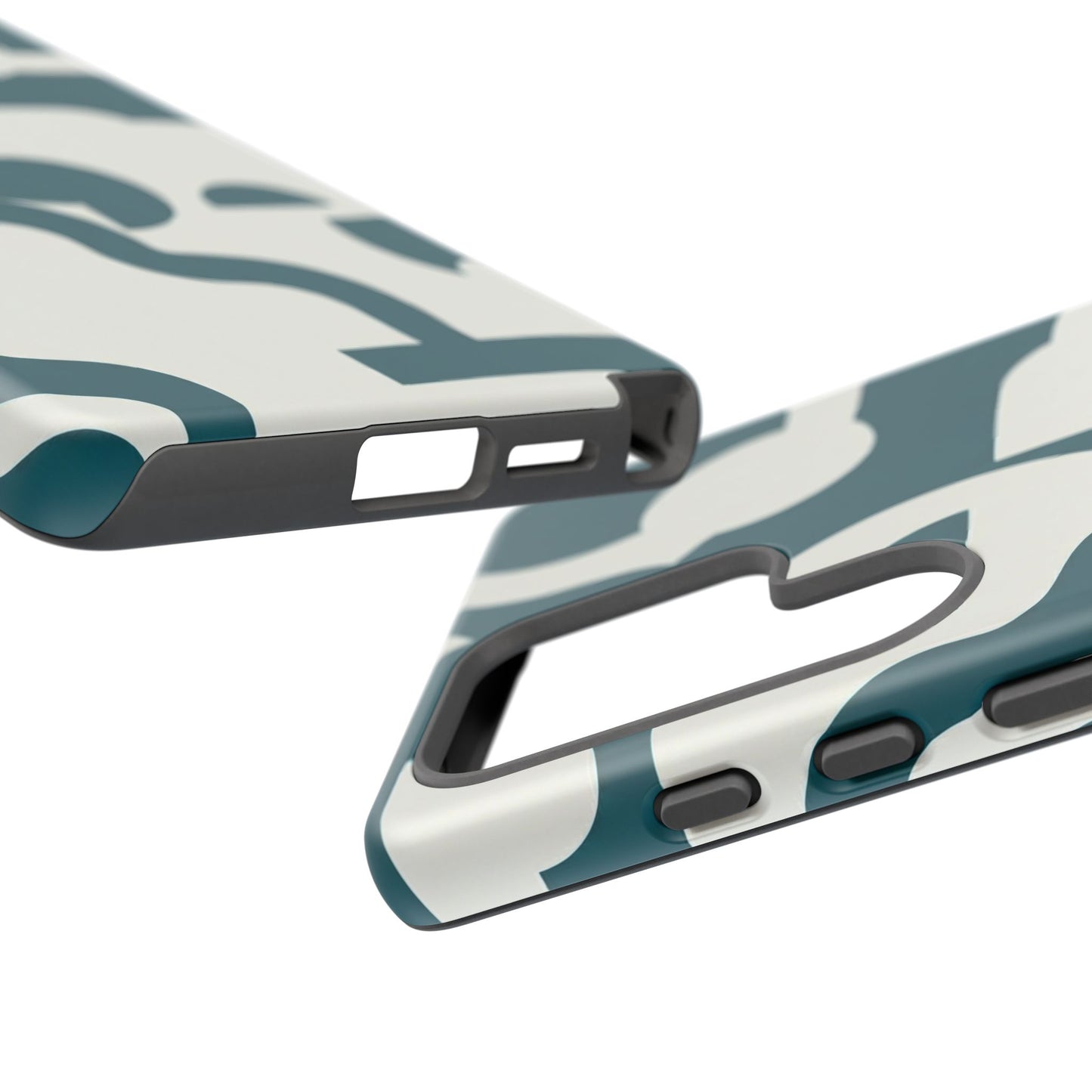 Abstract Teal Pattern Phone Case — Modern Geometric Tough Case