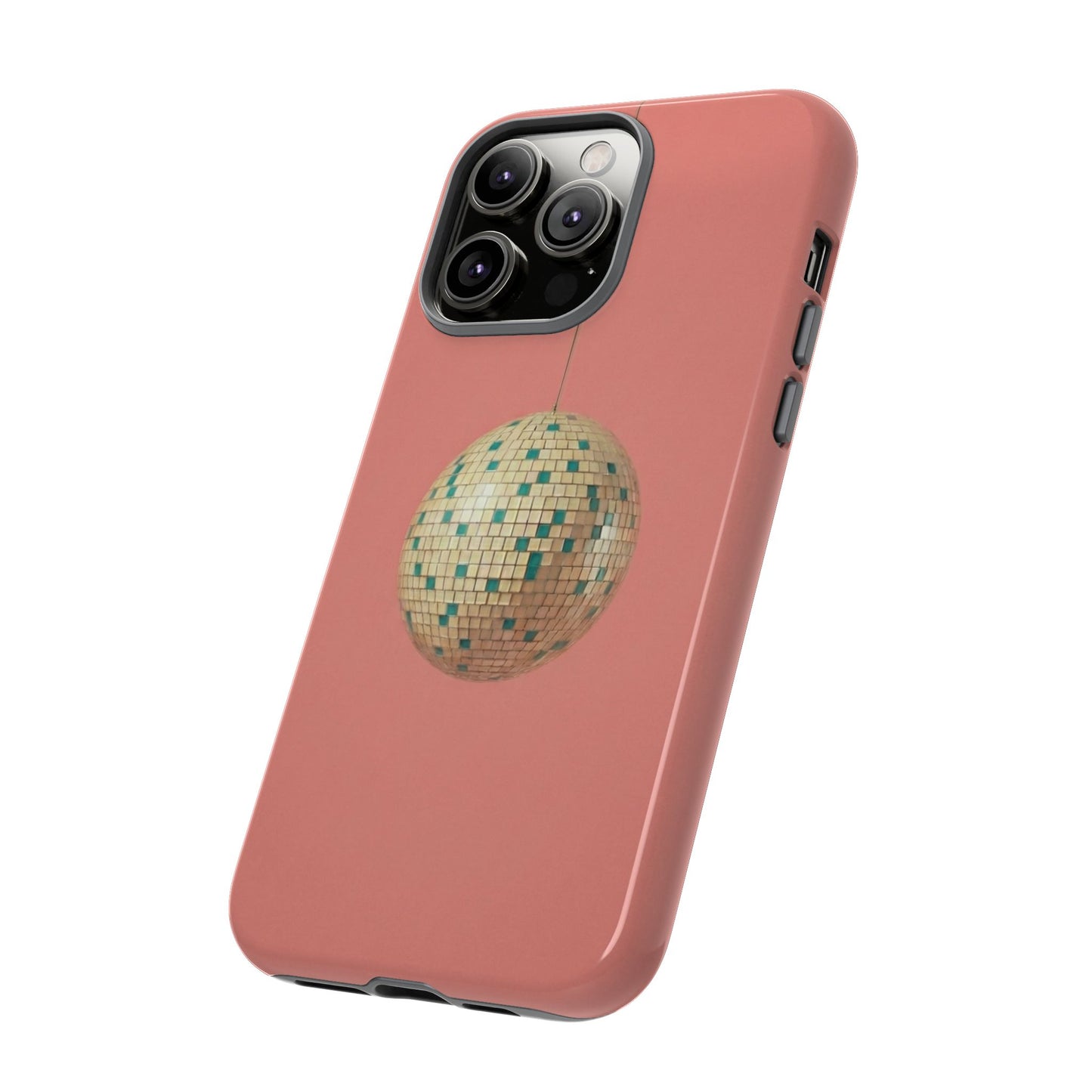 Disco Ball Tough Phone Case — Retro Pink Protective iPhone Cover