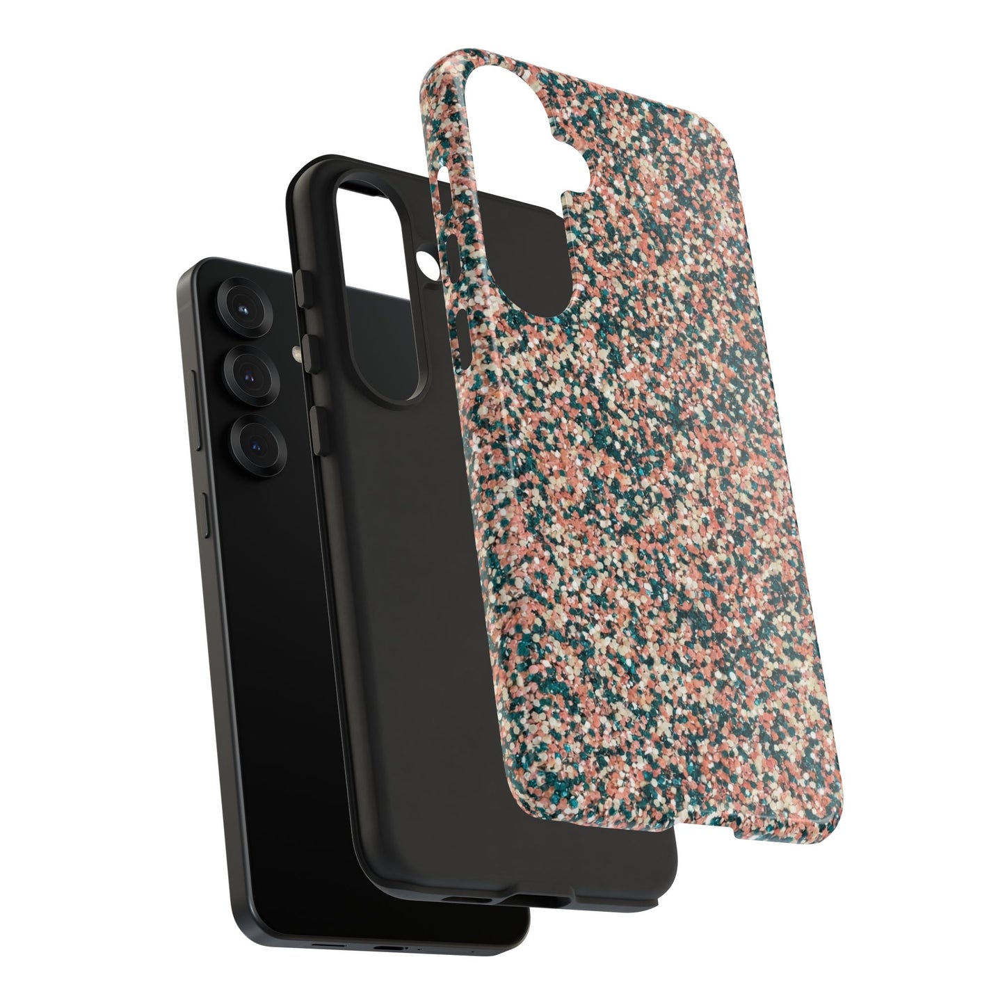 Speckled Pink & Teal Tough Phone Case — Durable Protective Cover