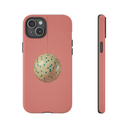 Disco Ball Tough Phone Case — Retro Pink Protective iPhone Cover
