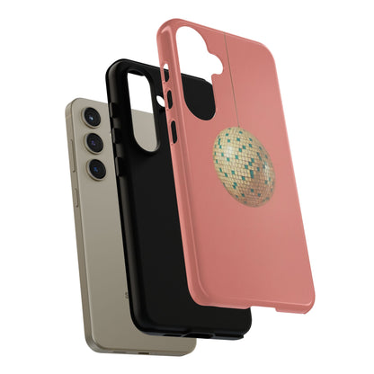 Disco Ball Tough Phone Case — Retro Pink Protective Cover