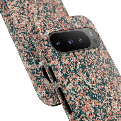 Speckled Confetti Tough Phone Case — Protective Floral Pink & Teal Design