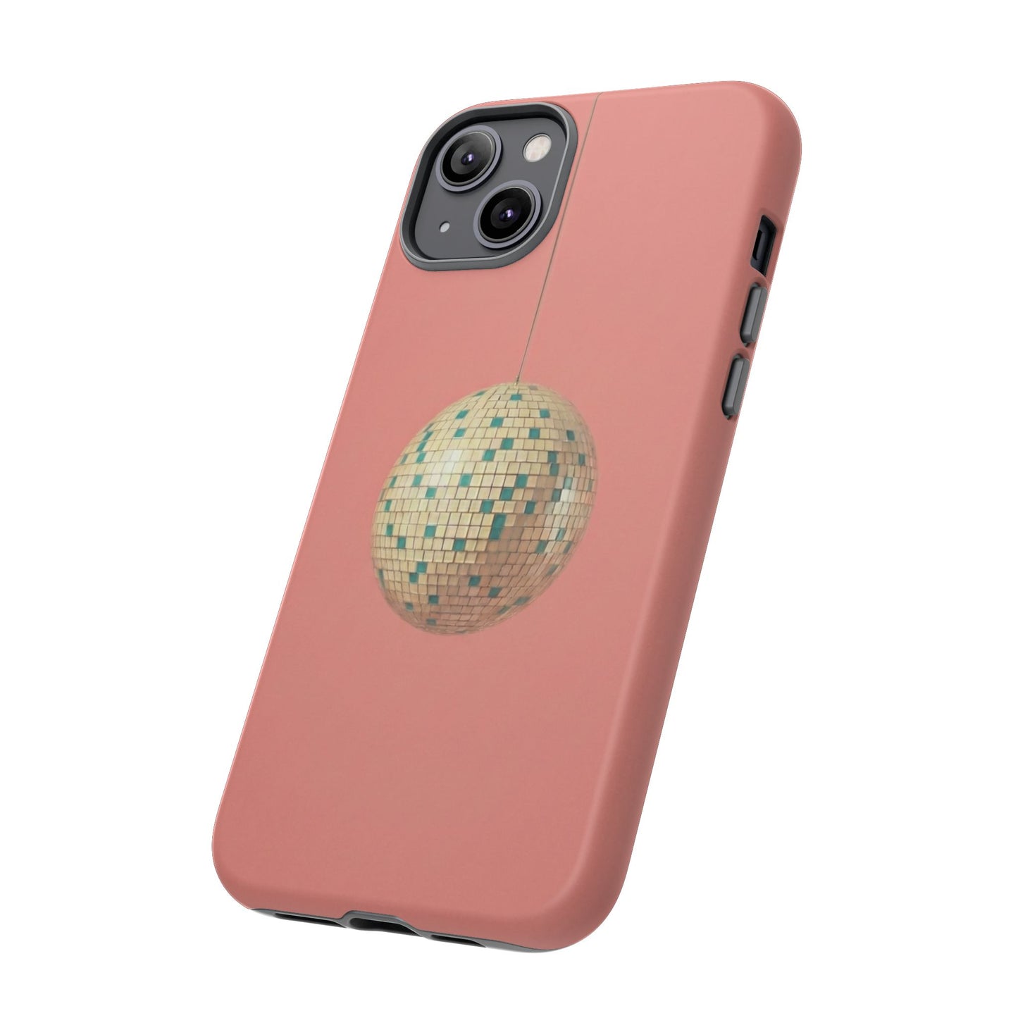 Disco Ball Tough Phone Case — Retro Pink Protective iPhone Cover
