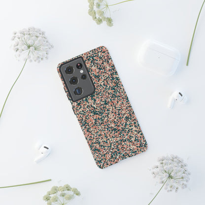 Speckled Pink & Teal Tough Phone Case — Durable Protective Cover